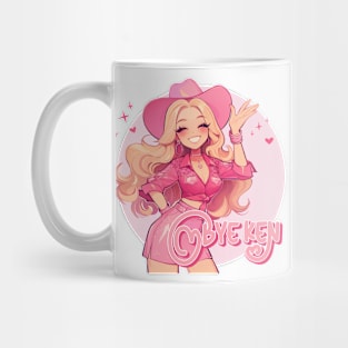 Cartoon Pink Girl: Bye Ken Mug